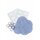 Deckchen-Set 32-teilig, 105 mm blau kariert