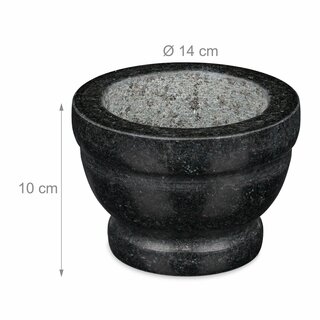 Granit Mörser mit Stößel XL
