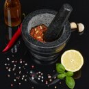 Granit Mörser mit Stößel 14 cm