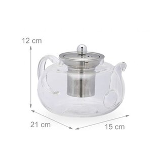Glas Teekanne mit Sieb ? Borosilikatglas (ca. 1 Liter)