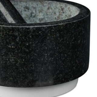 Granit Mörser mit Stößel rutschfest 14 cm