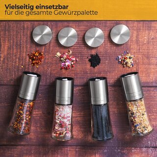 Salz- & Pfefferm�hlen Set ? Edelstahl & Glas ( 2 er Set )