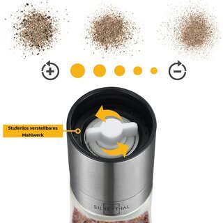 Salz- & Pfefferm�hlen Set ? Edelstahl & Glas ( 2 er Set )