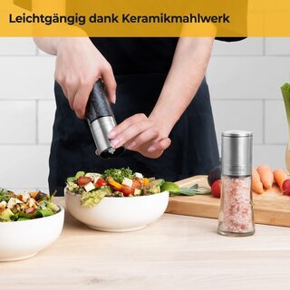 Salz- & Pfefferm�hlen Set ? Edelstahl & Glas ( 2 er Set )