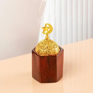 Goldener R�ucherst�bchenbrenner, Holz & Metall 1 St�ck