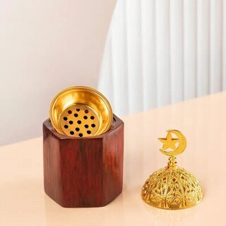 Goldener R�ucherst�bchenbrenner, Holz & Metall 1 St�ck