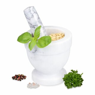 Marmor Mörser mit Stößel