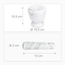 Marmor Mörser mit Stößel 10,5 cm