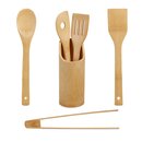 Kochbesteck-Set aus Bambus mit Beh�lter