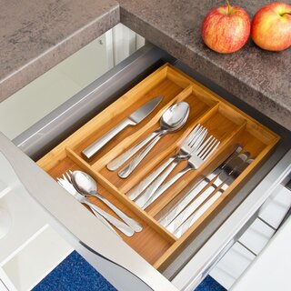 Bambus Besteckkasten mit 5 F�chern