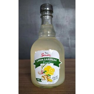 Zitrone Knoblauch Ingwer Mix 500 ml Glasflasche Limon Sarimsak Zencefil Kürü 