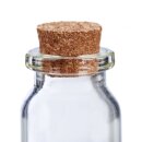 Mini Glasflasche mit Korken 1 Stück ca. 10 ml