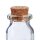 Mini Glasflasche mit Korken 1 Stück ca. 10 ml
