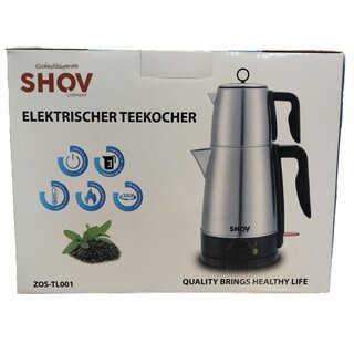 Teekocher Elektrischer Tee und Wasserkocher mit 1,7 Liter und 0,7 L Edelstahl 