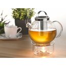 Tee-Set aus Glaskanne ( 1,5 L ) mit Edelstahl-Sieb und...