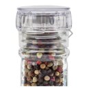 Gewürzmühle transparent mit Edelstahlmahlwerk 110 ml