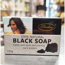 Black Soap 100% Natural Seife mit Bambuskohle 135 g FACE...