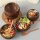 Natürliche Kokosnussschale, Holzsalatschüssel, Smoothie-Schüssel 1 Stück