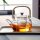 Glas Teekanne mit Bambusgriff - Klare Borosilikat 1000 ml
