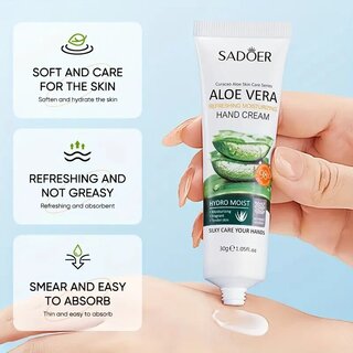 Aloe Vera Handcreme - Feuchtigkeit spendend und nicht fettend erfrischend 30 g