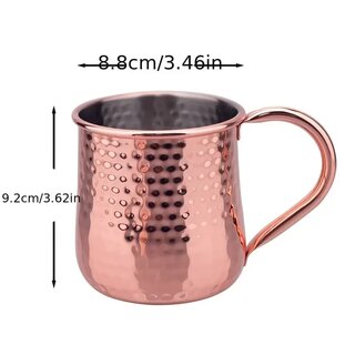 Kupferbeschichtete Hochwertige Moscow Mule Cocktail Edelstahl 1 STCK ( 500 ml )