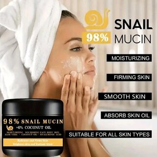 Schneckenmucin-Creme mit Kokosl - Feuchtigkeitsspendende Gesicht & Krper 50 g 