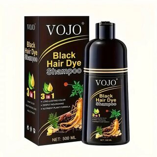 Schwarze Haarfarbe 3-in-1 Pflanzliche Formel Sofortige...