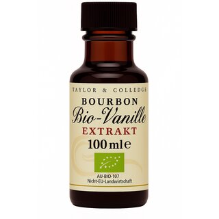 Bio Vanilleextrakt 100 ml ? reines Bourbon-Vanillearoma fr Backen, Desserts