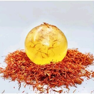 Handgemachte Naturseife mit Safran-Optik | Goldgelbe...