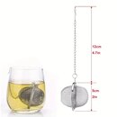 Edelstahl Teefilter mit Hakenkette fr losen Tee, Gewrze...