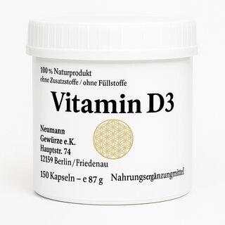 Vitamin D3 Kapseln ? 100% Naturprodukt, ohne Zusatzstoffe...