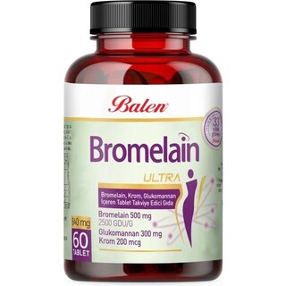 Bromelain Ultra Bromelain, Krom, Glukomannan Tablet 640...